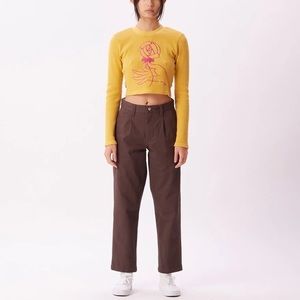 OBEY rose waffle tee golden harvest